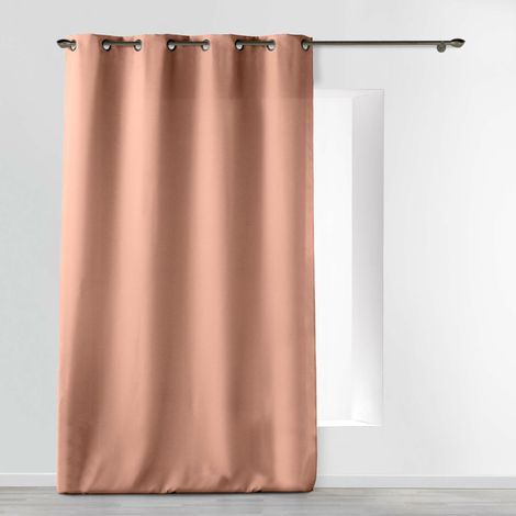 Rideau À Œillets 140 x 260 cm Polyester Uni Essentiel – Blush