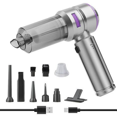 Aspirateur Main sans Fil 4 en 1-Aspirateur Voiture Mini Ultra-Puissant(22000 Pa) avec Fonction soufflage.Idéal pour Un Usage Domestique et Automobile (1/5)