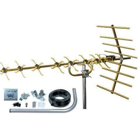 SLx 27884GKIT4 Kit Antenne TNT numérique 48 Eléments Argent
