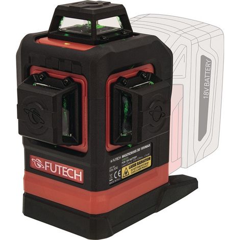 Laser multiligne Multicross 3D ± 4 degrés ± 0,2 mm/m 120m laser classe 2 laser vert