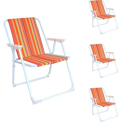 4 Stück Campingstuhl tropisch gestreift-MPO2600ST-4 (1/3)
