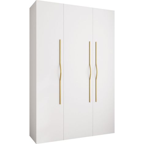 Armario Hartford 563, Blanco, 246x160x52cm, Puertas de armario: Con bisagras, Número de estantes: 7 (1/5)