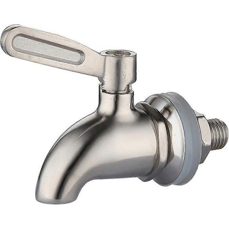 Lot de 2 robinets pour tonneau à vin, en acier inoxydable argenté, pour une utilisation pratique à domicile. (1/5)