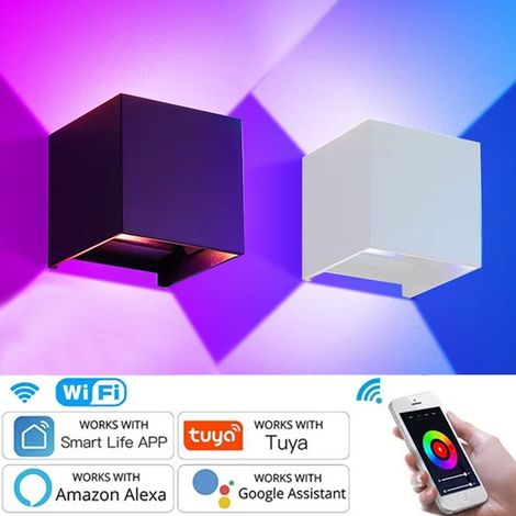 Tuya Applique da Parete a LED con Luce Regolabile Up & Down Smart WiFi e Bluetooth  Bianco (1/5)
