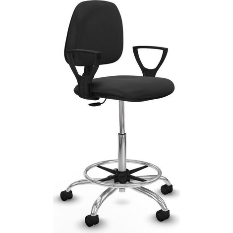 Piqueras y Crespo BFN05RN Chaise de bureau gris foncé réglable (1/3)