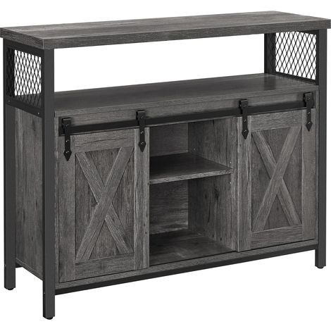 Buffet Cuisine, Meuble de Rangement, avec 2 Portes Coulissantes (1/5)