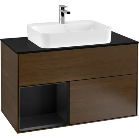 V&B Waschtischunterschrank Wandbeleuchtung Finion 100, Pl bla m, Reg li bla m Lac, wal ven (1/2)