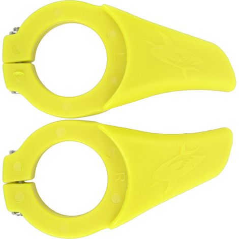 Poignée secondaire de vélo avec bague de verrouillage jaune, repose-mains pour guidon de bicyclette. (1/5)