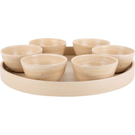 Schalen für Snacks PURO mit Tablett, 6er-Set