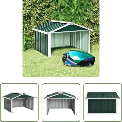 Rasenroboter - Rasenmäher Garage 92x97x63 cm Verzinkter Stahl Grün (1/5)