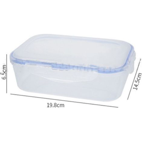(13,5 x 9,5 x 5,3 cm) 1 Stück mikrowellengeeignete transparente Obst-Aufbewahrungsbox, Kunststoff-Aufbewahrungsbox, auslaufsichere Kühlschrank-Dichtungsbox, Lebensmittelversiegelungs-Kaltbrotdose (1/4)