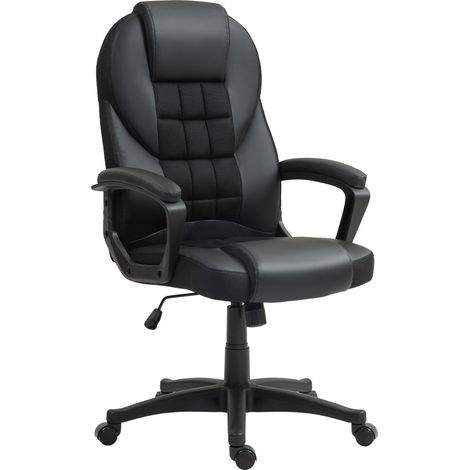 Faux Lear Office Chair - Black (1/5)