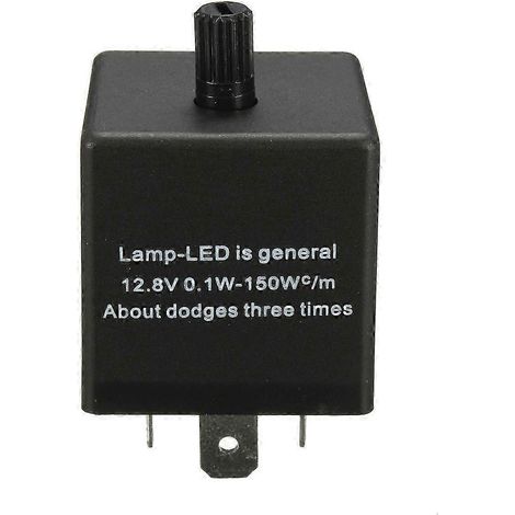 Relais clignotant LED 12 V à 3 broches réglable pour voiture, compatible avec les indicateurs de clignotants. (1/5)