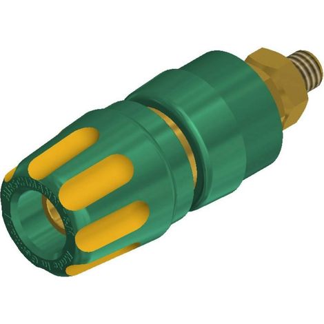 Terminal eléctrico SKS-Hirschmann PKI amarillo y verde 4 mm