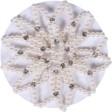 Retina per capelli da concorso con perle e strass modello Pearl (1/3)