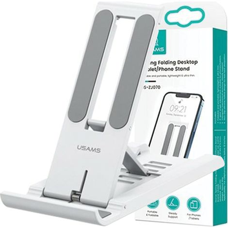Soporte de escritorio USAMS para teléfono/tableta, color blanco, ZJ070ZJ02 (US-ZJ070)