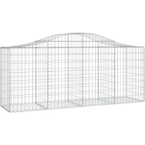 Maison Exclusive - Gabione mit Hochbogen 200x50x80/100 cm Verzink