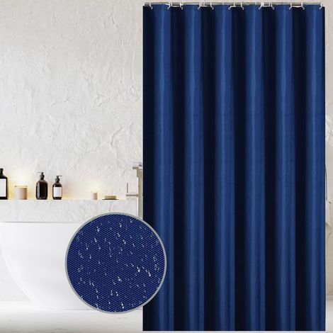Rideau de douche en textile, rideau de bain anti-moisissure, imperméable, rideau de douche pour baignoire avec 8 anneaux, 180 x 200 cm