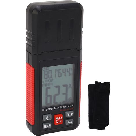 Decibel Meter 3 in 1 Multifunctional Large Backlight LCD Screen Digital Sound Level Meter
