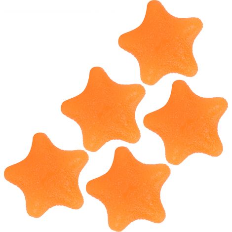 Orangefarbener, sternförmiger Stressball zur Stärkung der Finger- und Handgelenksmuskulatur – 5er-Pack (1/5)