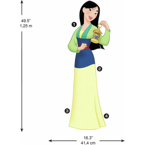 Sticker géant repositionnable Mulan DISNEY (1/5)