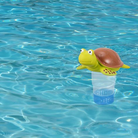 Distributeur de pastilles de chlore en forme de tortue, pour piscine, design ludique et grande capacité (1/5)