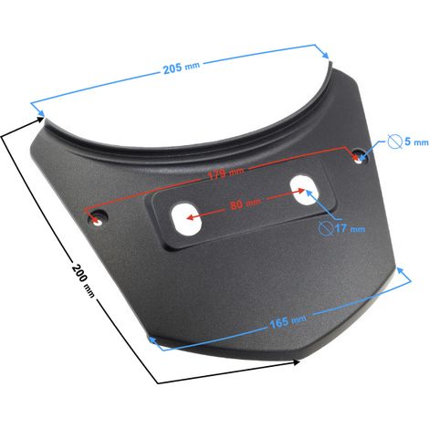 Carcasa del conector trasero de grafito Falcon 50 Falcon 125 2 (1/3)
