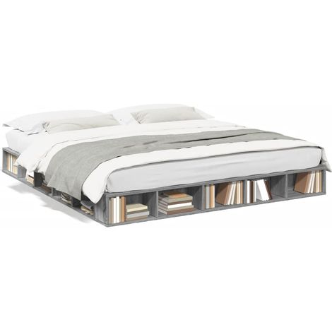 Maison Exclusive - Estructura de cama madera de ingeniería gris S