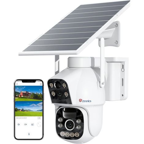 Caméra de surveillance 4G LTE extérieure solaire – Batterie 15600mAh – Vision nocturne couleur 30m – Détection PIR double 10m (1/5)
