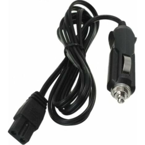 Câble d'alimentation 12V DC pour réfrigérateur de voiture, BGHYHYHI, 2 broches, 2 mètres, résistant à la chaleur, 200x0,3x0,3 cm, noir (1/5)