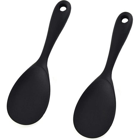 Cuillères de service, lot de 2 cuillères à riz, ustensile de cuisine en silicone (1/5)