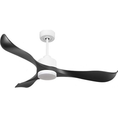 Modulo de KlassFan - Ventilateur de plafond DC  Led Blanc pales marron thermostat idéal 10 à 15 m² KlDC4SlimP1WoL1WiSlim