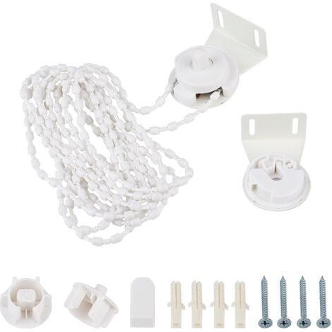 Embrayage de Store à Rouleau pour Supports de Store de Rouleau de Tube Extérieur de 38mm Matériel de Traitement de Fenêtre avec Supports en Métal, Chaîne de Perles, Vis (Blanches) (1/5)