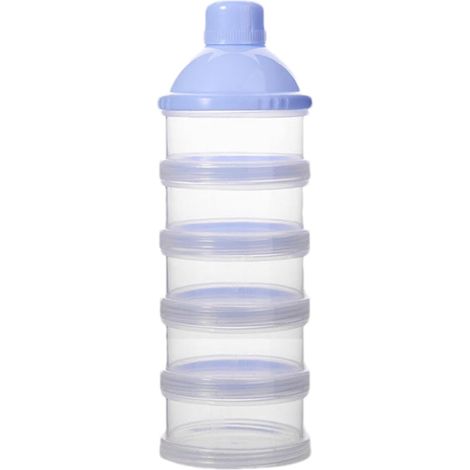 Distributore di latte in polvere Distributore portatile e impilabile, contenitore per latte in polvere impilabile a 5 strati e anti-goccia, per snack, latte in polvere, snack (1/5)