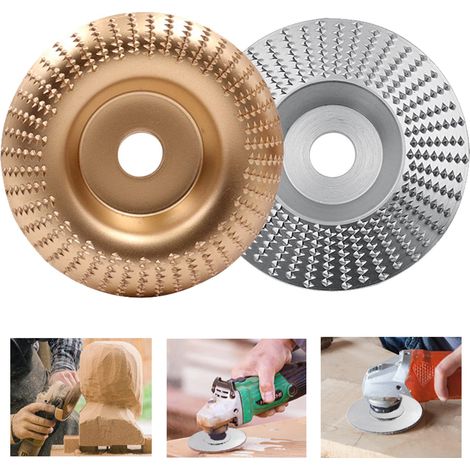 Wood Carving Discs For Angle Grinder Wood Grinding Wheel Angle Grinder Disc Wood Grinding Wheel Rotary Disc Flat Grinder Shaping Abrasive Disc Angle Grinding Discs For Wood Bore 16mm Woodworking Tools (1/5)