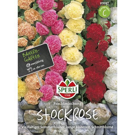 Sperli Stockrosen Prachtmischung - Blumensamen (1/2)