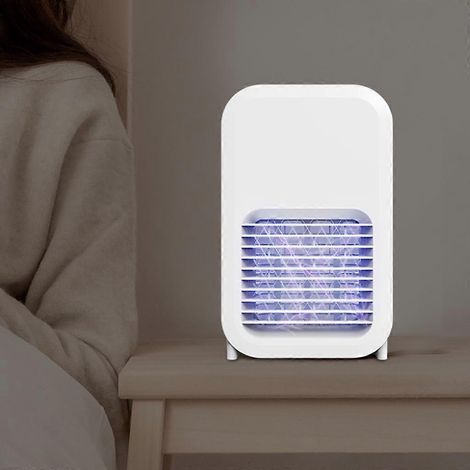 Raquette électrique 2 en 1 avec lampe UV 3000 volts, rechargeable par USB. (1/4)