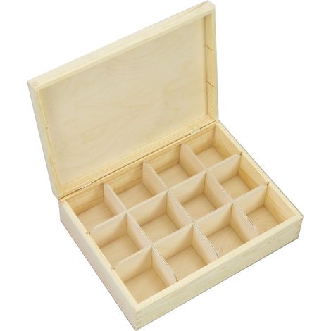 kleine Teebox mit 12 Fächern (1/3)