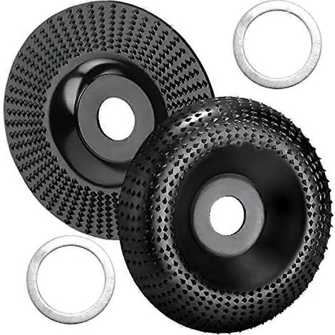 Lot de 2 disques à meuler le bois pour meuleuse d'angle, 125 mm, pour le travail du bois et le fraisage. (1/5)