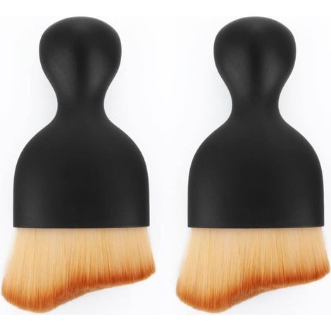 brosses anti-poussière pour intérieur de voiture,Brosse Nettoyage Voiture,Pinceau Detailing Auto,pour Nettoyer Voiture,2pcs (1/4)