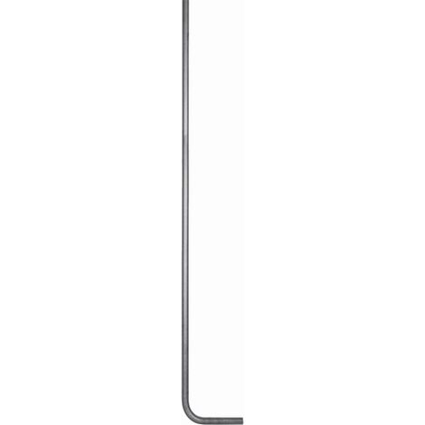 Deco Fer Forge – Barreau avec équerre de rampe intégrée – Hauteur 1200mm – Rond Ø16mm en fer forgé – Fixation à l'anglaise – À sceller