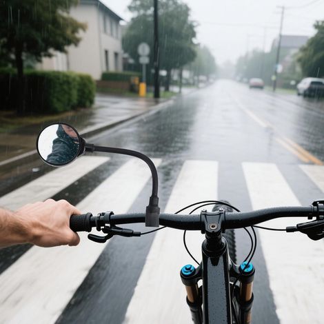 Specchietto retrovisore per bicicletta - Specchietto retrovisore regolabile - Specchietti elettrici per bici - Specchietto retrovisore - Accessori per moto - Nero - ABS (1/5)