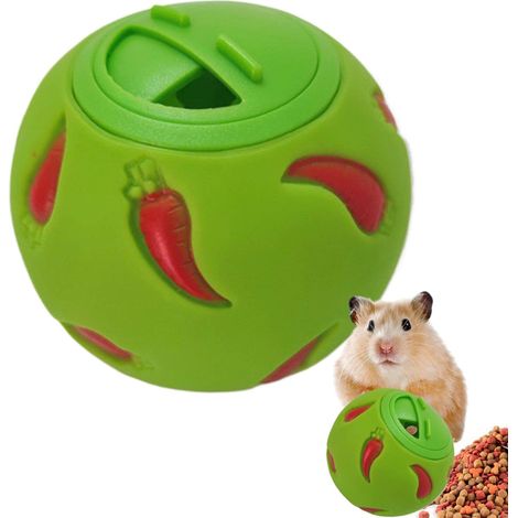 Balle De Friandises pour Lapin, De Lapin Distributeur De Nourriture Boule De Friandises Hérisson Balle De Puzzle Alimentaire Jouet Puzzle pour Petits Animaux, 7.5x7.cm (1/5)