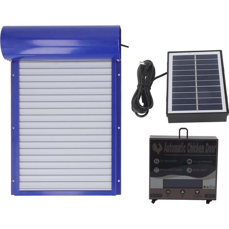 Porte Automatique de Poulailler, Minuterie Programmable à énergie Solaire avec écran LED HD pour Accessoire Canard, Oie, Volaille - (1/5)