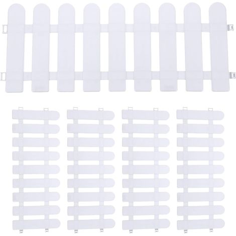 Pi ces Bordure Jardin Plastique Blanche Lot Cl ture D (1/5)