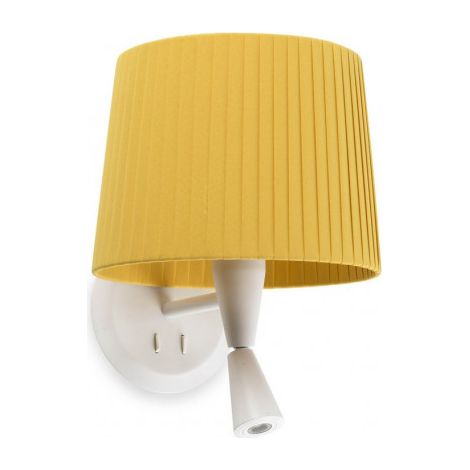 SAMBA Applique murale avec lecteur blanc/enrubannée jaune 64308-36 (1/2)
