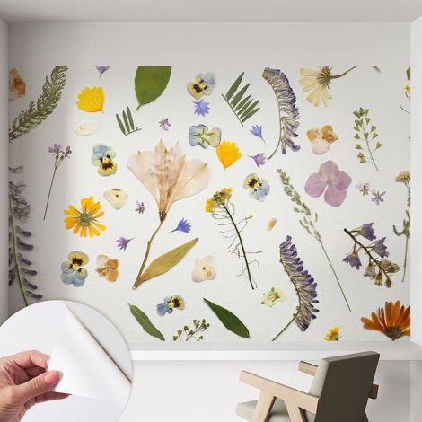 Papier peint adhésif décoratif pour chambre et salon Design moderne à poser facilement Fleurs de printemps 152x104 cm (1/5)