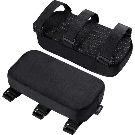 Set of 2 Armrest Cushions Memory Foam for Office Chair and Gaming Chair Ergonomic for Elbows and Forearms Non-Slip Bottom (1/5)