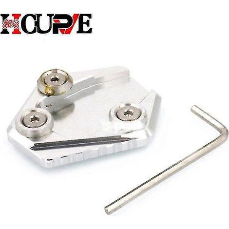 CNC-gefräste Aluminium-Seitenständer-Verlängerungsplatte für Honda Grom MSX125 (2014–2015) – Silber