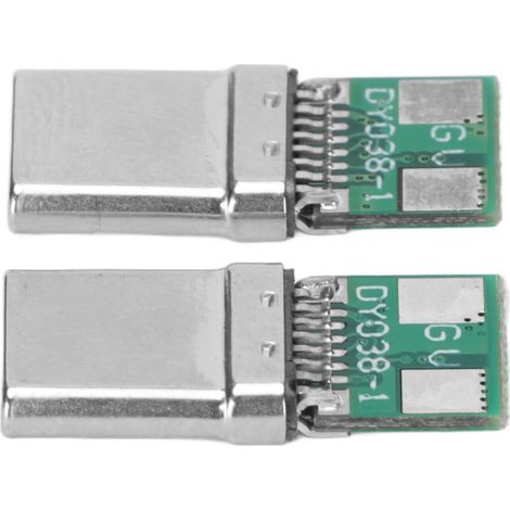 Packung mit 2 USB-C PD Typ C 8-poligen 20V 3A Schnellladeadaptern für Tablets und Laptops. (1/5)